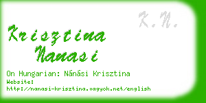 krisztina nanasi business card