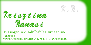 krisztina nanasi business card